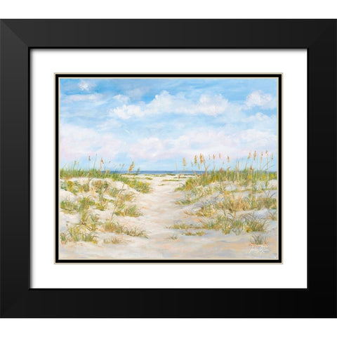 Summer Sand Dunes and Beachgrass Black Modern Wood Framed Art Print with Double Matting by DeRice, Julie