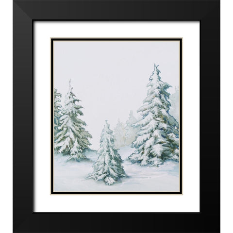 Aspen Forest II Black Modern Wood Framed Art Print with Double Matting by Diannart