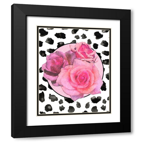 Dalmation Rose II Black Modern Wood Framed Art Print with Double Matting by Medley, Elizabeth