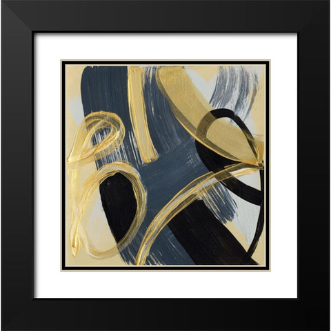 Give It A Swirl I Black Modern Wood Framed Art Print with Double Matting by Loreth, Lanie