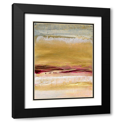 Golden Ruby Inspiration Black Modern Wood Framed Art Print with Double Matting by Loreth, Lanie