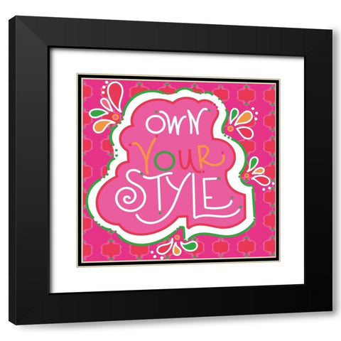 Own Your Style Black Modern Wood Framed Art Print with Double Matting by Mosher, Deidre