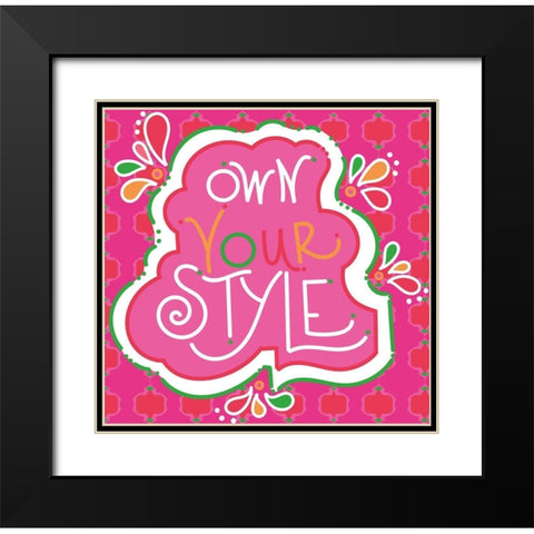Own Your Style Black Modern Wood Framed Art Print with Double Matting by Mosher, Deidre
