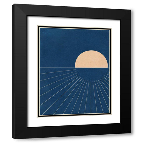 Mod Sunset Black Modern Wood Framed Art Print with Double Matting by Navas, Emily