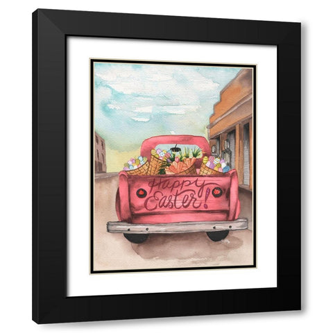 Easter Truck I Black Modern Wood Framed Art Print with Double Matting by Medley, Elizabeth