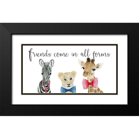 Friends Black Modern Wood Framed Art Print with Double Matting by Price, Lucille
