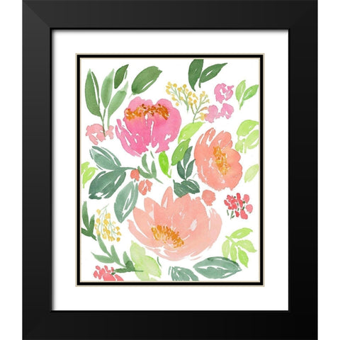 Sarahs Vibrant Garden Black Modern Wood Framed Art Print with Double Matting by Price, Lucille
