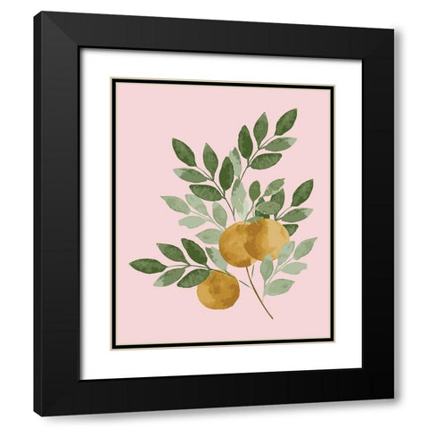 Oranges Black Modern Wood Framed Art Print with Double Matting by Price, Lucille