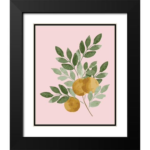 Oranges Black Modern Wood Framed Art Print with Double Matting by Price, Lucille