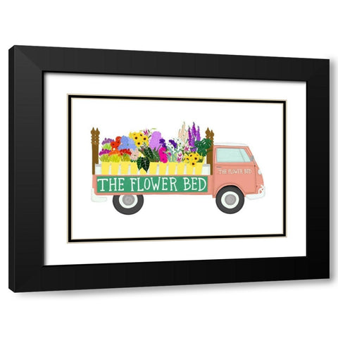 Flower Bed Black Modern Wood Framed Art Print with Double Matting by Bucheli, Jen