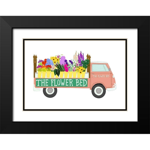 Flower Bed Black Modern Wood Framed Art Print with Double Matting by Bucheli, Jen