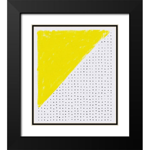 Minimalist Mod Triangle Black Modern Wood Framed Art Print with Double Matting by Bucheli, Jen