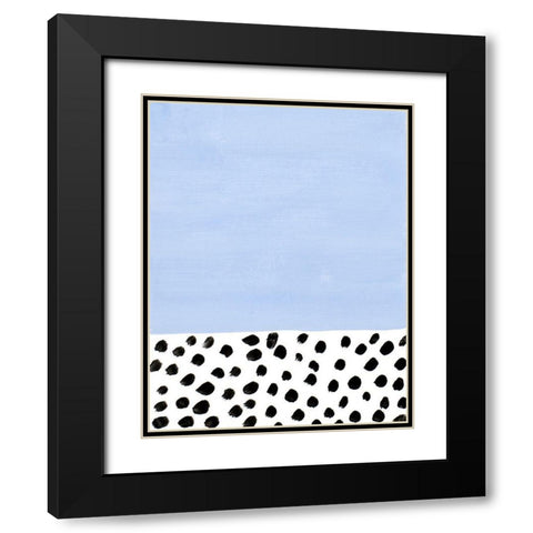 Dots And Solids Black Modern Wood Framed Art Print with Double Matting by Loreth, Lanie
