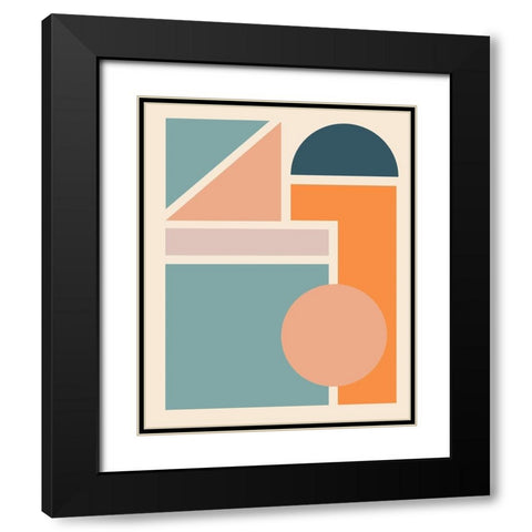 Papercut Abstract I Black Modern Wood Framed Art Print with Double Matting by Medley, Elizabeth