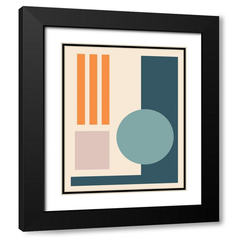 Papercut Abstract IV Black Modern Wood Framed Art Print with Double Matting by Medley, Elizabeth