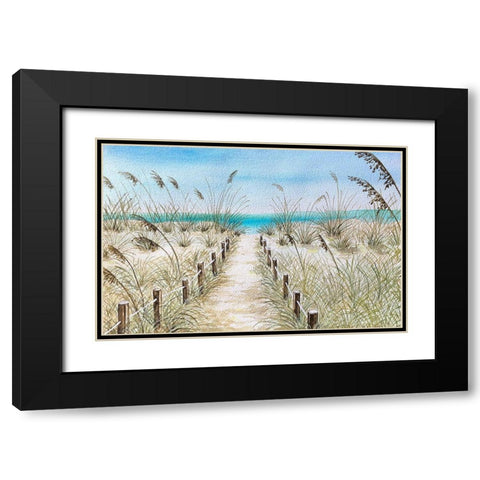 Path To The Shore Black Modern Wood Framed Art Print with Double Matting by Biscardi, Nicholas