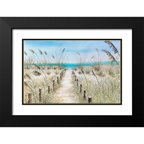 Path To The Shore Black Modern Wood Framed Art Print with Double Matting by Biscardi, Nicholas