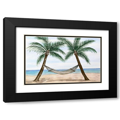 Beach Time Sunrise I Black Modern Wood Framed Art Print with Double Matting by Biscardi, Nicholas
