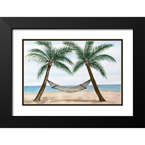 Beach Time Sunrise I Black Modern Wood Framed Art Print with Double Matting by Biscardi, Nicholas