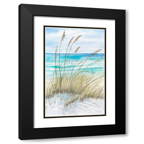 Watercolor Sea View II Black Modern Wood Framed Art Print with Double Matting by Biscardi, Nicholas