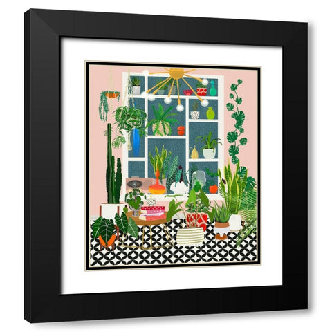 Plant Solarium Black Modern Wood Framed Art Print with Double Matting by Bucheli, Jen