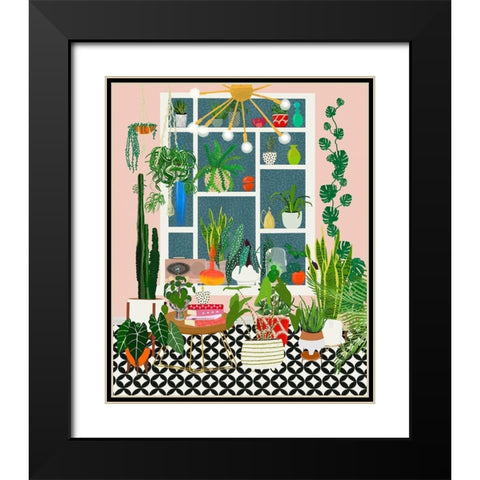 Plant Solarium Black Modern Wood Framed Art Print with Double Matting by Bucheli, Jen