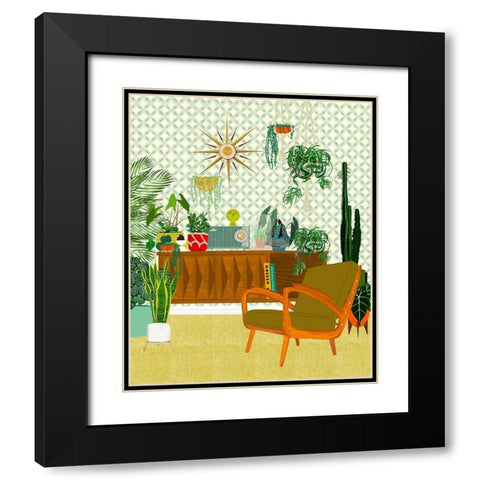 Plant Living Room Black Modern Wood Framed Art Print with Double Matting by Bucheli, Jen