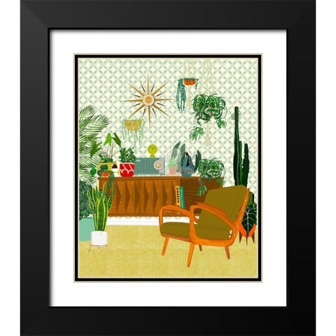 Plant Living Room Black Modern Wood Framed Art Print with Double Matting by Bucheli, Jen