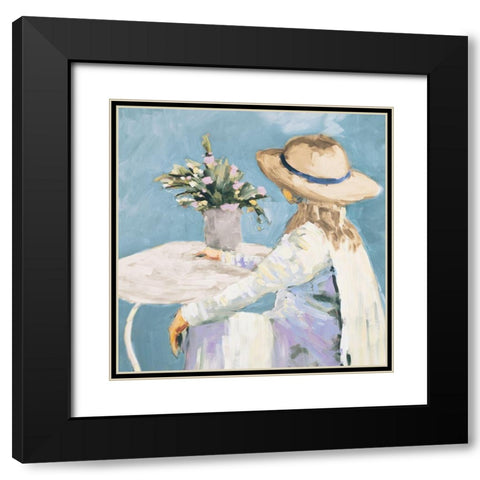 Contemplating Black Modern Wood Framed Art Print with Double Matting by Slivka, Jane