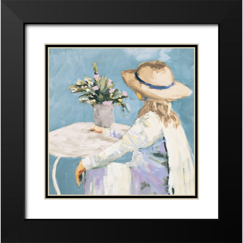 Contemplating Black Modern Wood Framed Art Print with Double Matting by Slivka, Jane