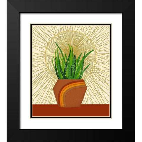Snake Plant Black Modern Wood Framed Art Print with Double Matting by Bucheli, Jen