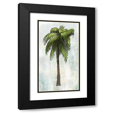 Single Palm Tree I Black Modern Wood Framed Art Print with Double Matting by Meneely, Dan