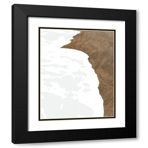 Golden Coastline II Black Modern Wood Framed Art Print with Double Matting by Meneely, Dan