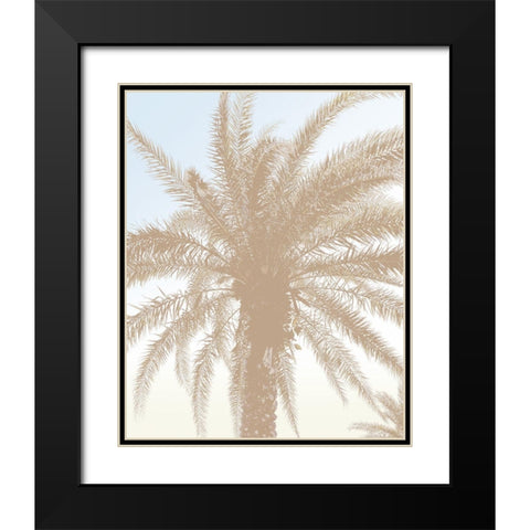 Tan Resting Palm Black Modern Wood Framed Art Print with Double Matting by Meneely, Dan