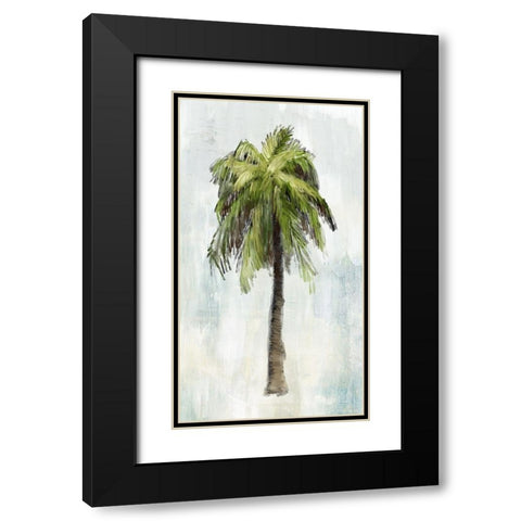 Single Palm Tree II Black Modern Wood Framed Art Print with Double Matting by Meneely, Dan