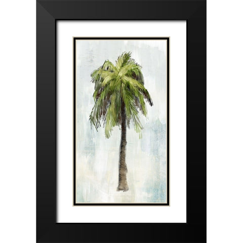 Single Palm Tree II Black Modern Wood Framed Art Print with Double Matting by Meneely, Dan