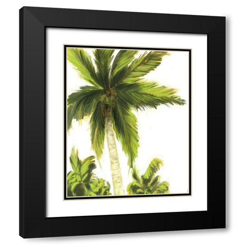 Resting Palm II Black Modern Wood Framed Art Print with Double Matting by Meneely, Dan