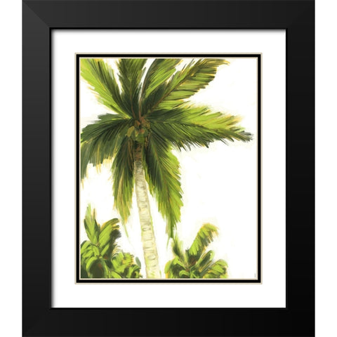 Resting Palm II Black Modern Wood Framed Art Print with Double Matting by Meneely, Dan