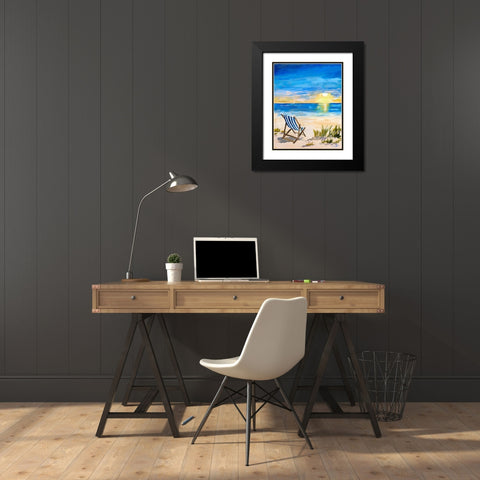 Sling Back Summer I Black Modern Wood Framed Art Print with Double Matting by DeRice, Julie