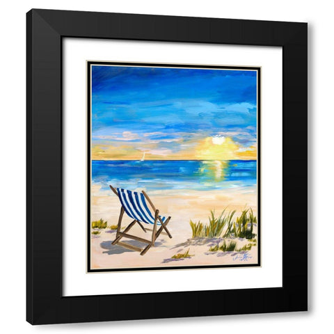 Sling Back Summer I Black Modern Wood Framed Art Print with Double Matting by DeRice, Julie