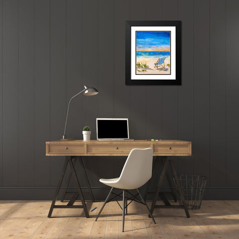 Sling Back Summer II Black Modern Wood Framed Art Print with Double Matting by DeRice, Julie