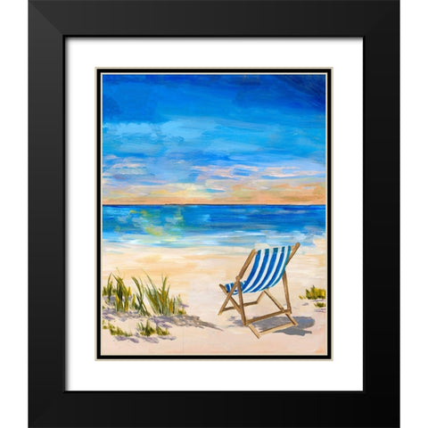Sling Back Summer II Black Modern Wood Framed Art Print with Double Matting by DeRice, Julie