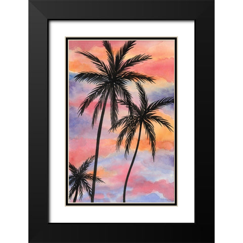 Sunset Beach II Black Modern Wood Framed Art Print with Double Matting by Biscardi, Nicholas