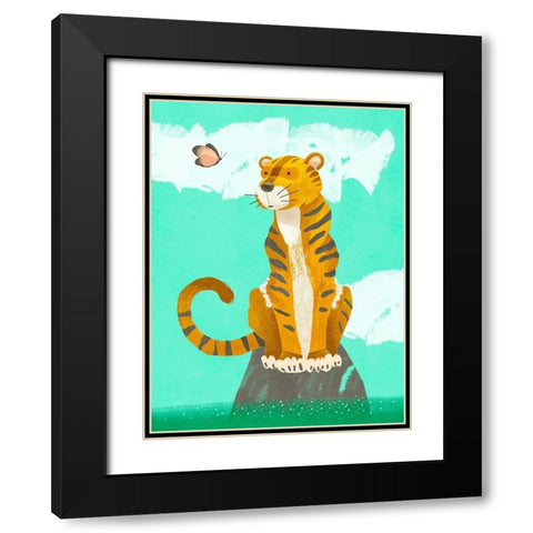 Jungle Friends I Black Modern Wood Framed Art Print with Double Matting by Sheppard, Lucca