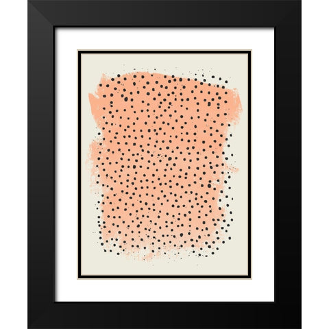 Peachy Keen Black Modern Wood Framed Art Print with Double Matting by Sheppard, Lucca