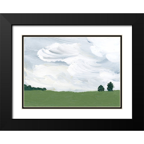 Outside The Farm Black Modern Wood Framed Art Print with Double Matting by Price, Lucille