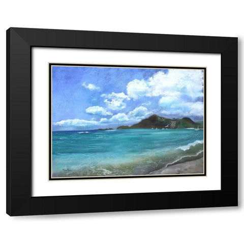 Caribbean Splendor Black Modern Wood Framed Art Print with Double Matting by Maria, Robin