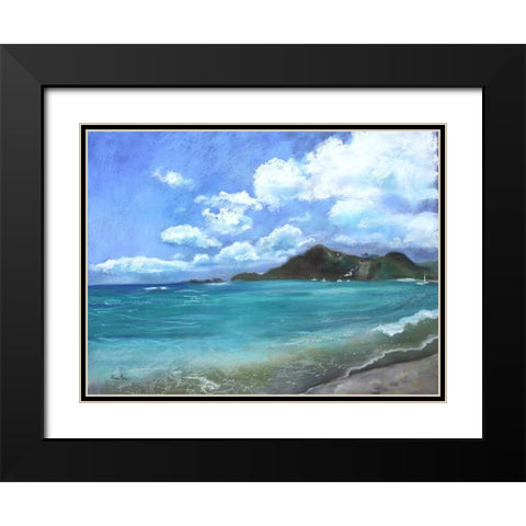 Caribbean Splendor Black Modern Wood Framed Art Print with Double Matting by Maria, Robin