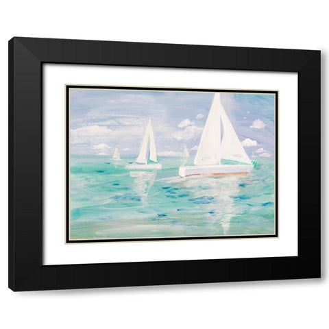 Nice Day For Sailing Black Modern Wood Framed Art Print with Double Matting by Maria, Robin