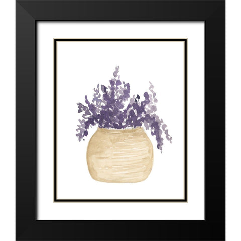 Pot Of Lavender Black Modern Wood Framed Art Print with Double Matting by Price, Lucille